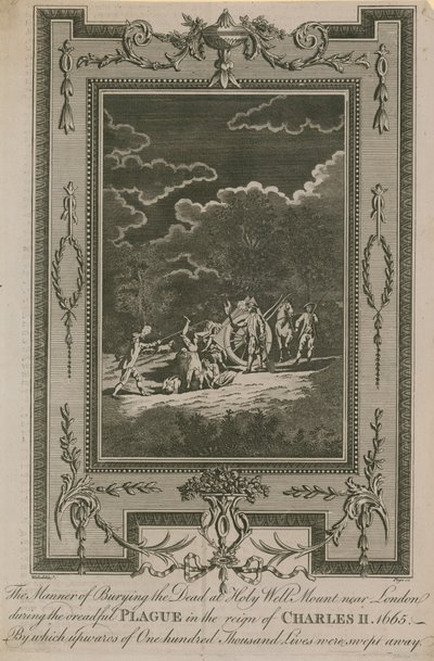 The Manner of Burying the Dead Bodies at Holy-well Mount by English School