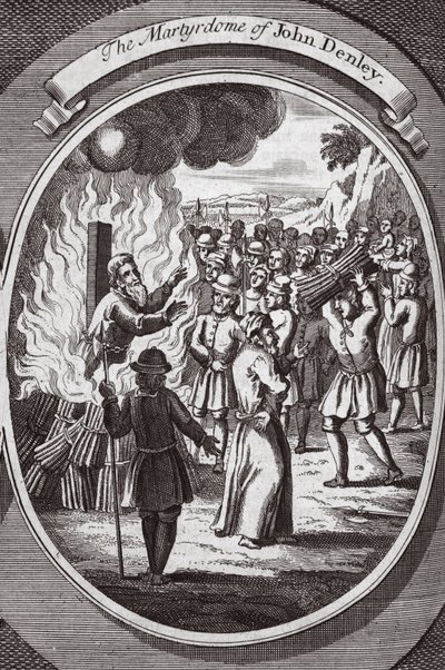 The martyrdom of John Denley, illustration from 