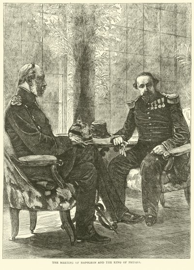 The meeting of Napoleon and the King of Prussia, September 1870 by English School