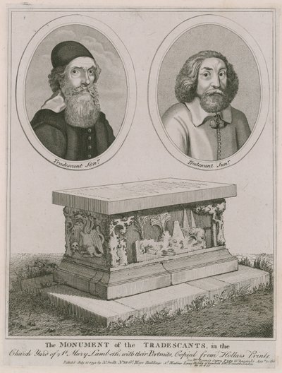 The Monument of the Tradescants in the Church Yard of St. Mary, Lambeth by English School