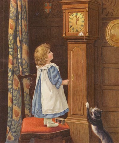 The mouse ran up the clock by English School