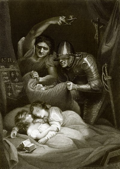 The murder of the princes in the tower by English School