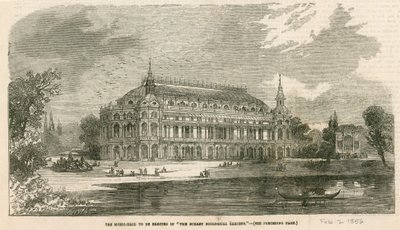 The music hall to be erected in the Surrey Zoological Gardens by English School