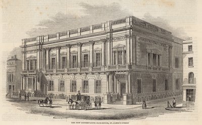 The New Conservative Club House, St Jamess Street, London by English School