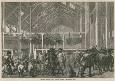 The New Foreign Cattle Market, Deptford, London - The Central Shed by English School