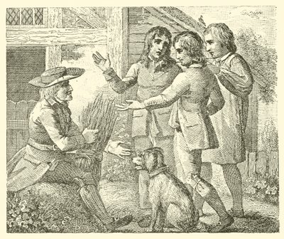 The old man and his sons by English School