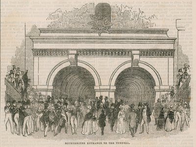 The Opening of the Thames Tunnel; Rotherhithe Entrance to the Tunnel by English School