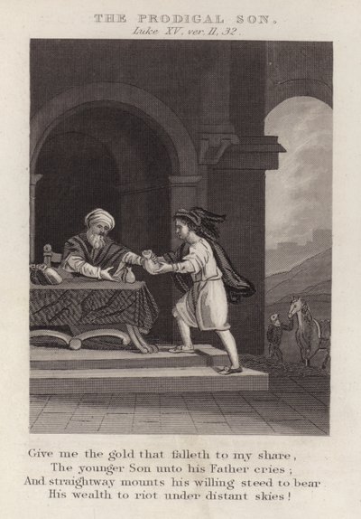 The Prodigal Son, Luke XV, ver 11, 32 by English School