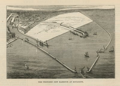 The Proposed New Harbour at Boulogne by English School