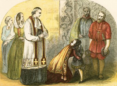 The Queen of Edward IV, Parting with the Young Duke of York by English School