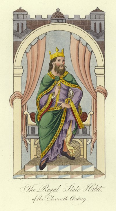 The regal state habit of the 11th Century by English School