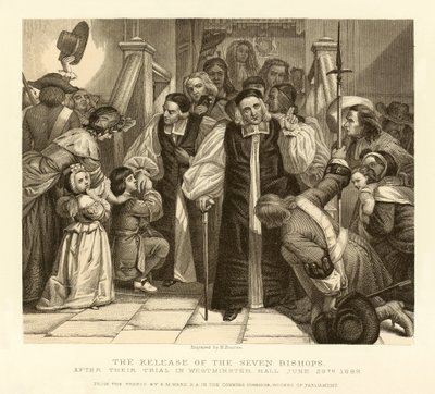 The Release of the Seven Bishops, After Their Trial in Westminster Hall by English School