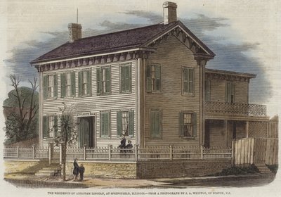 The residence of Abraham Lincoln by English School
