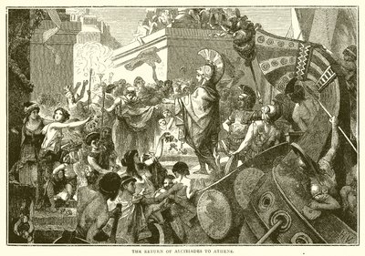 The Return of Alcibiades to Athens by English School