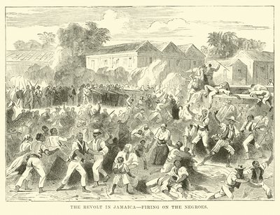 The Revolt in Jamaica, Firing on the Black People by English School