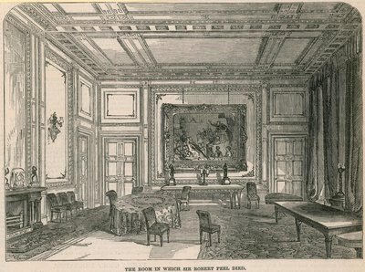 The room in which Sir Robert Peel died by English School