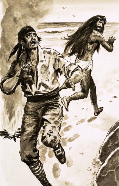 The shipwreck survivor Pedro Serrano by English School