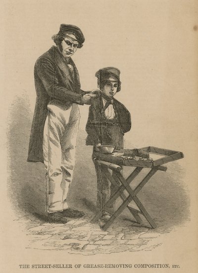 The Street-Seller of Grease-Removing Composition by English School