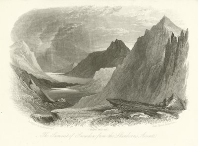 The Summit of Snowdon from the Llanberis Ascent, Wales by English School