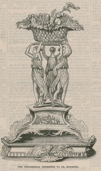 The Testimonial Presented to Dr Marsden by English School
