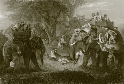 The Tiger Hunt by English School