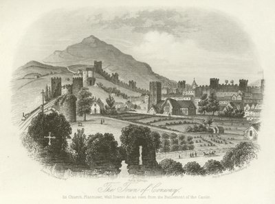 The Town of Conwy, North Wales by English School
