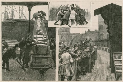 The Unemployed Seeking Work at the Docks by English School