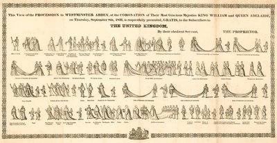 The Procession in Westminster Abbey at the Coronation of King William IV and Queen Adelaide by English School