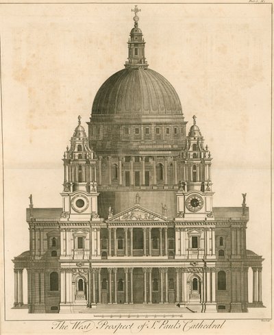 The west prospect of the Cathedral of St Paul
