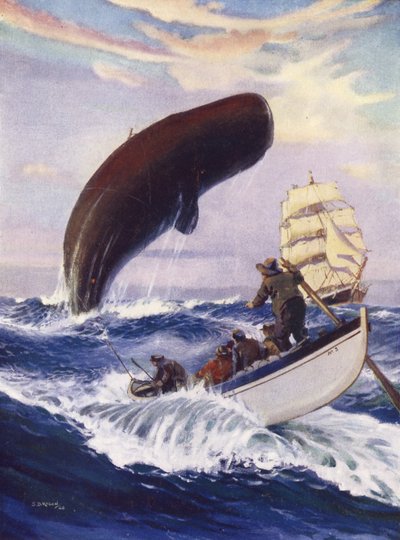 The whale heaved its whole vast bulk out of the water by English School