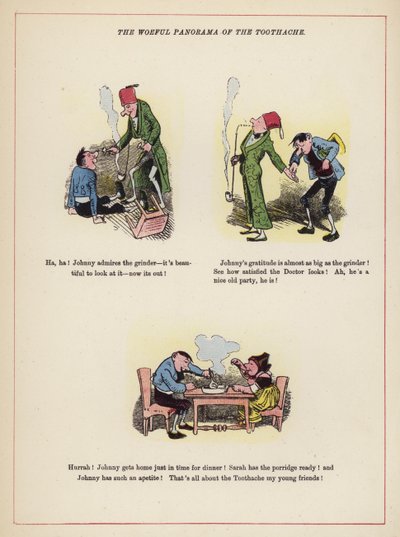 The woeful panorama of the toothache by English School