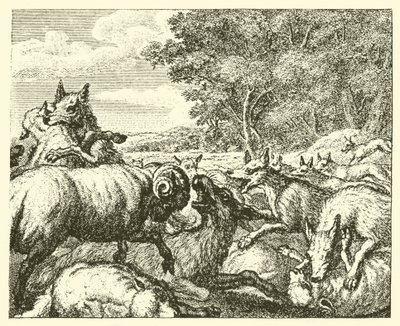 The Wolves and the Sheep by English School