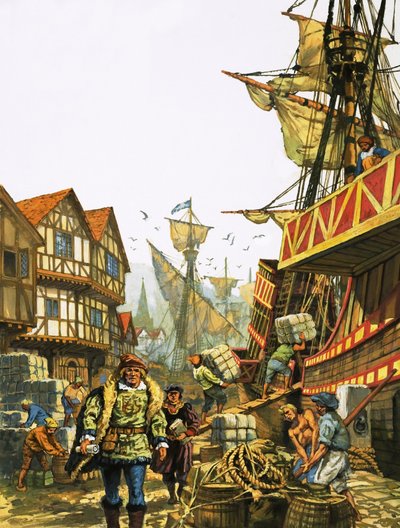 The Wool Trade with the Continent Continued Despite the Wars of the Roses by English School