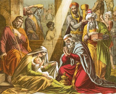 The worship of the wise men out of the east by English School