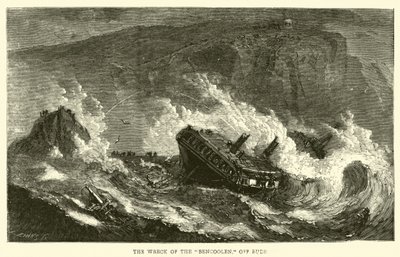 The Wreck of the Bencoolen off Bude by English School