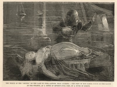 The Wreck of the Brunig on the Lake of Four Cantons by English School