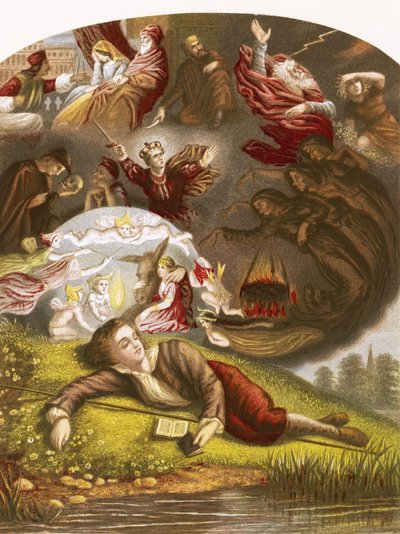 The Young Shakespeare on the Banks of the Avon by English School