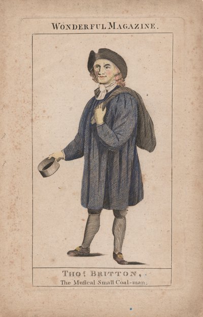 Thomas Britton: The Musical Small Coal-Man, Illustration from Wonderful Magazine, c.1764 by English School