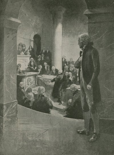 Thomas Jefferson Listening to the Treason Speech by English School