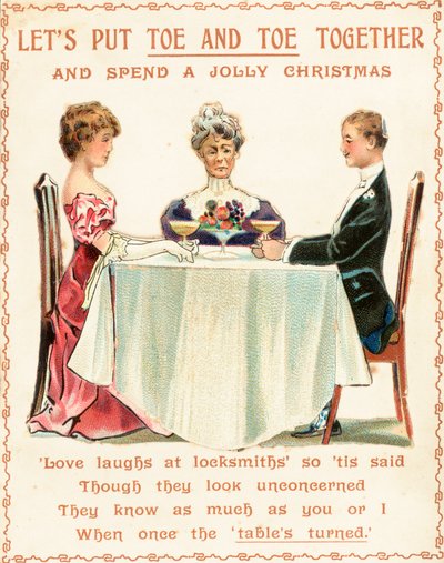 Three Sullen People sitting around the table by English School