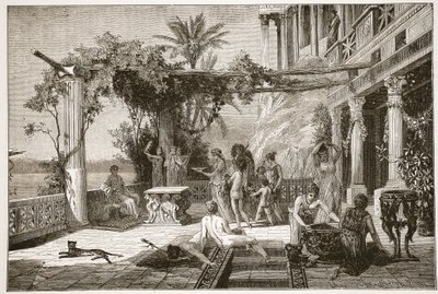 Tiberius at Capreae by English School