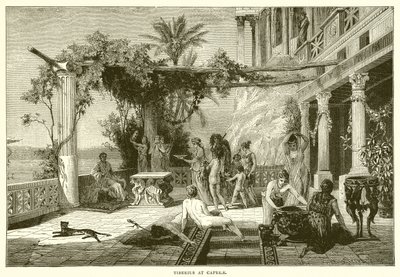 Tiberius at Capreae by English School