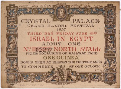 Ticket for Israel in Egypt by English School