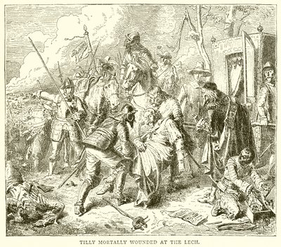 Tilly Mortally Wounded at the Lech by English School