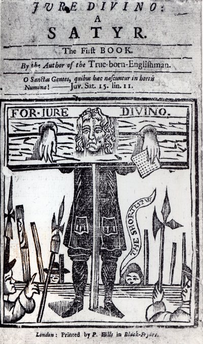 Title-Page of the First Book of Jure Divino - A Satyr by Daniel Defoe by English School