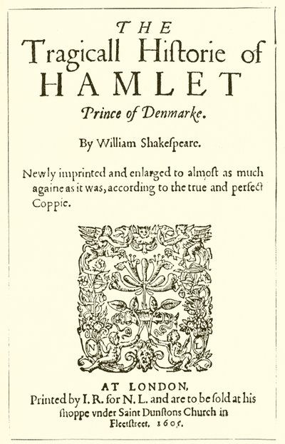 Title Page of Shakespeare