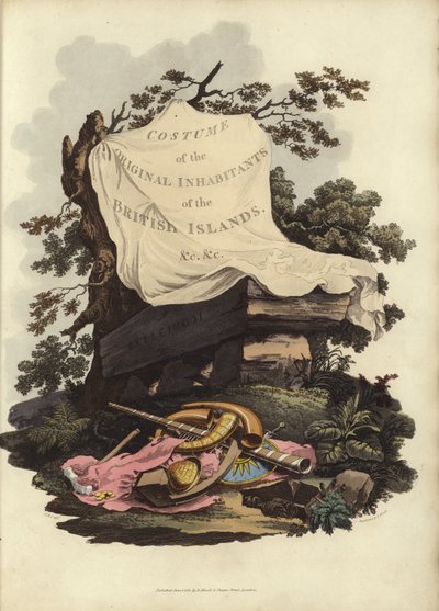 Title page of The Costume of the Original Inhabitants of the British Islands by English School