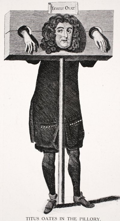 Titus Oates in the Pillory by English School