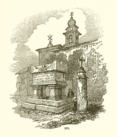 Tomb of Petrarch at Arqua by English School