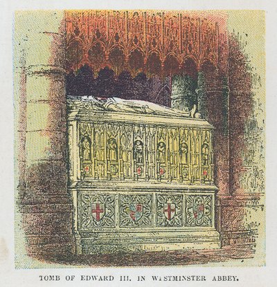Tomb of King Edward III in Westminster Abbey by English School